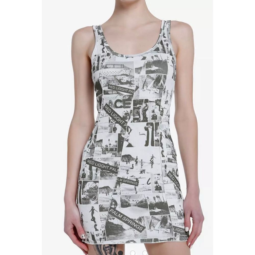 Pretty Garbage Vintage Photo Bodycon Dress Size Small Nwt